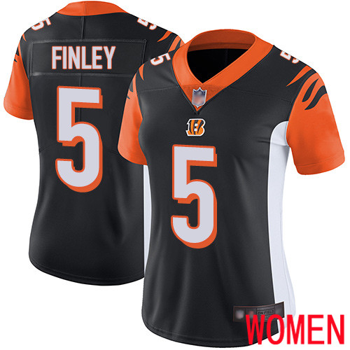 Cincinnati Bengals Limited Black Women Ryan Finley Home Jersey NFL Footballl #5 Vapor Untouchable